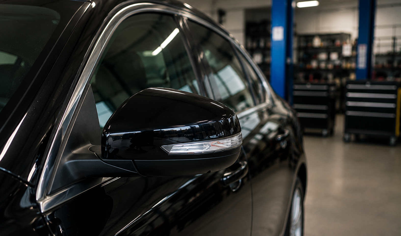 White Mercedes Side Mirror